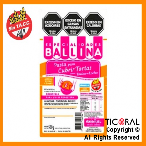 COBERTURA PARA TORTA 1/2K COLOR NARANJA BALLINA x 1